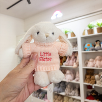 Little Sister Bunny & Jumper - Marshmallow 15cm