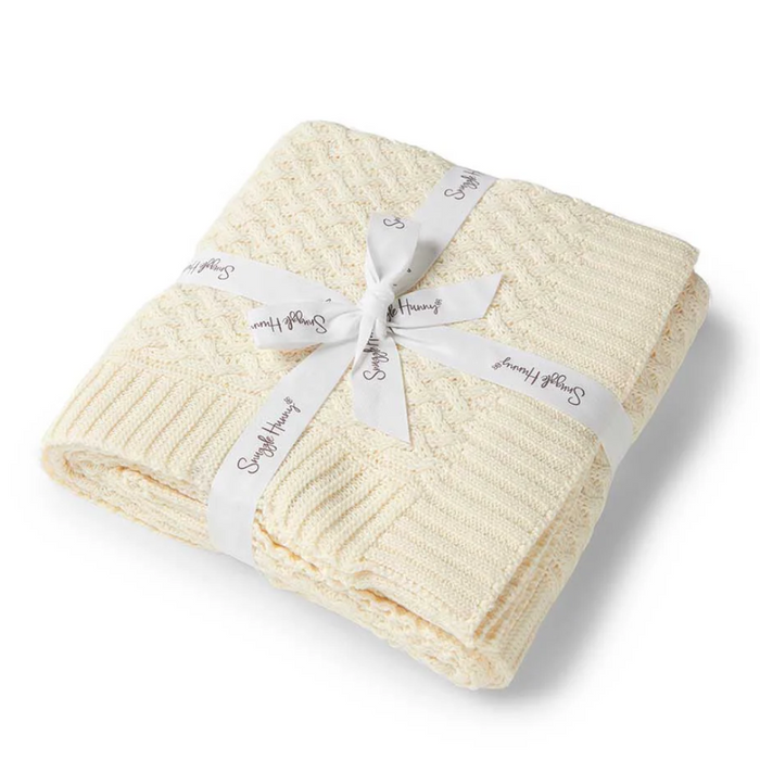 Snuggle Hunny - Personalised Knit Blanket | Cream