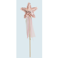 Alimrose Sequin Star Wand - Rose Gold