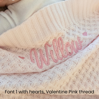Snuggle Hunny - Personalised Knit Blanket | Baby Pink