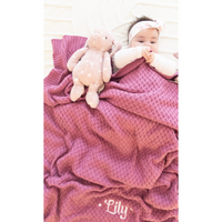 Snuggle Hunny - Personalised Knit Blanket | Mauve