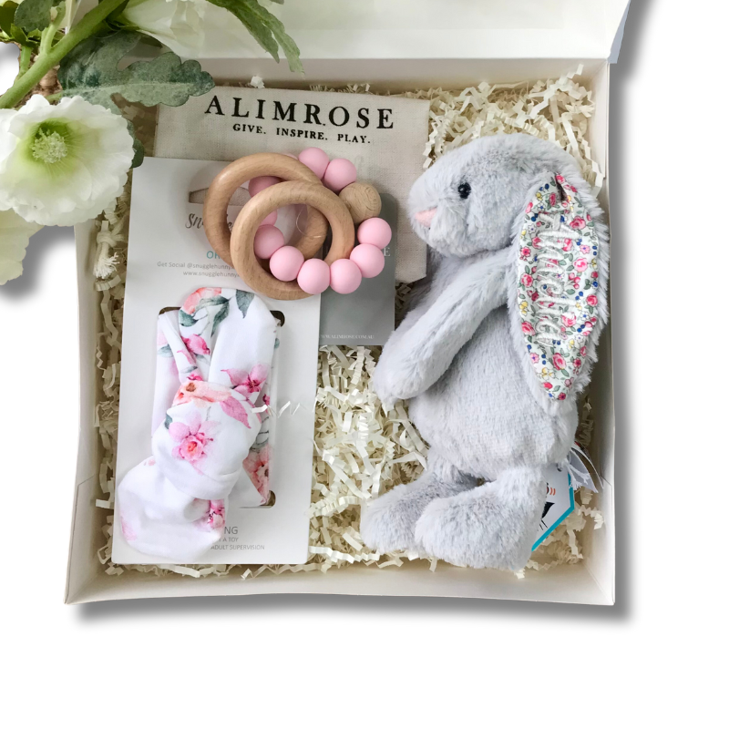 Personalised Jellycat Bunny Newborn Gift Hamper delivery Perth Australia