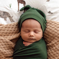Snuggle Hunny Jersey Organic Knotted Beanie | Olive
