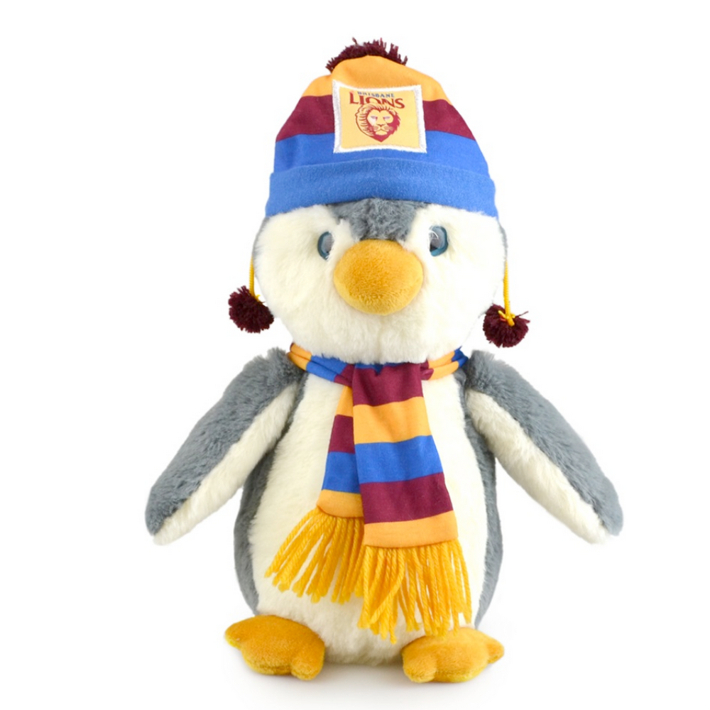 AFL Penguin Plush Toy - Brisbane Lions