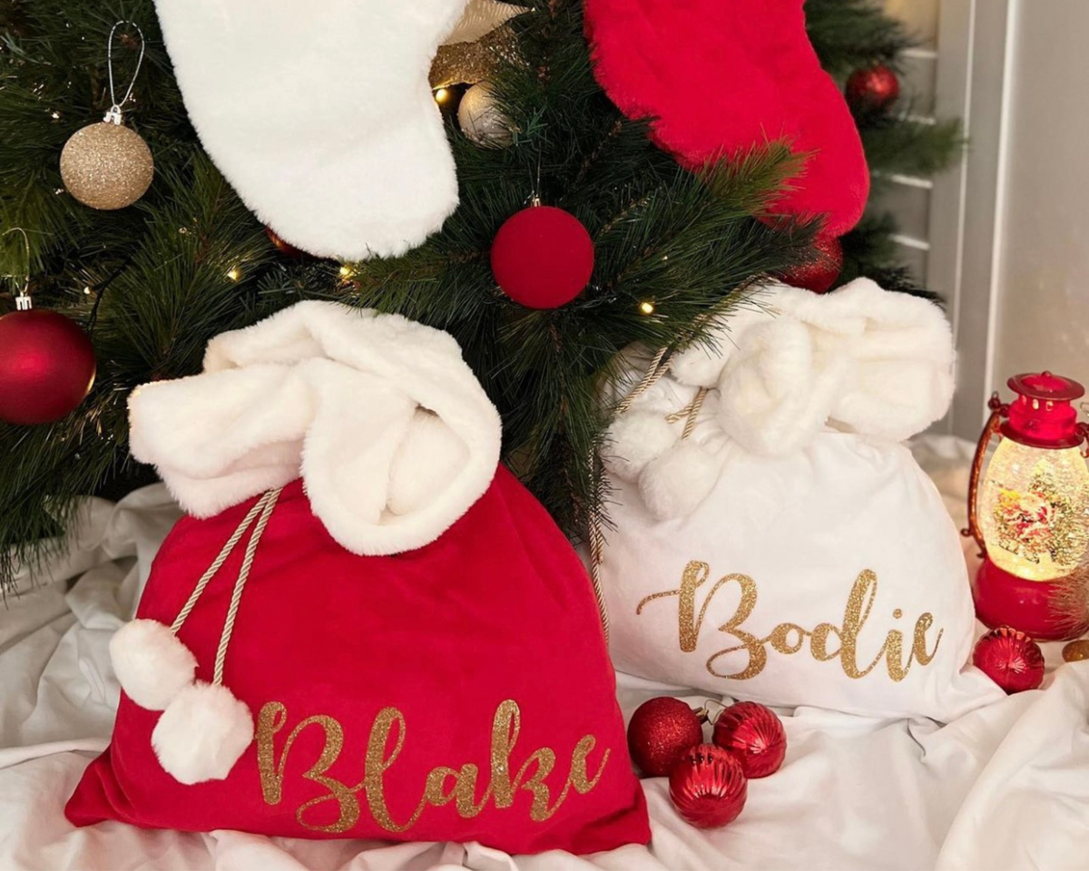 Personalised Christmas Santa Sack - Red