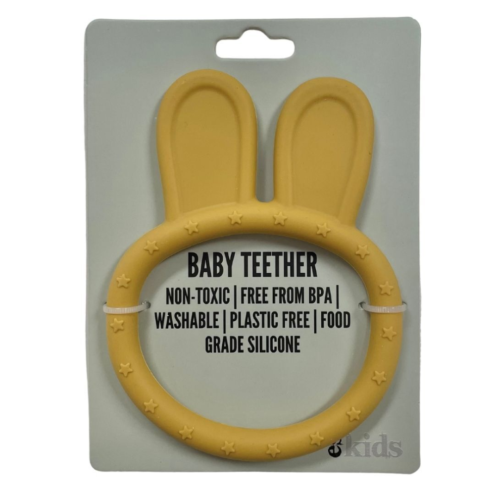 ES Kids | Silcone Bunny Teether - Mustard