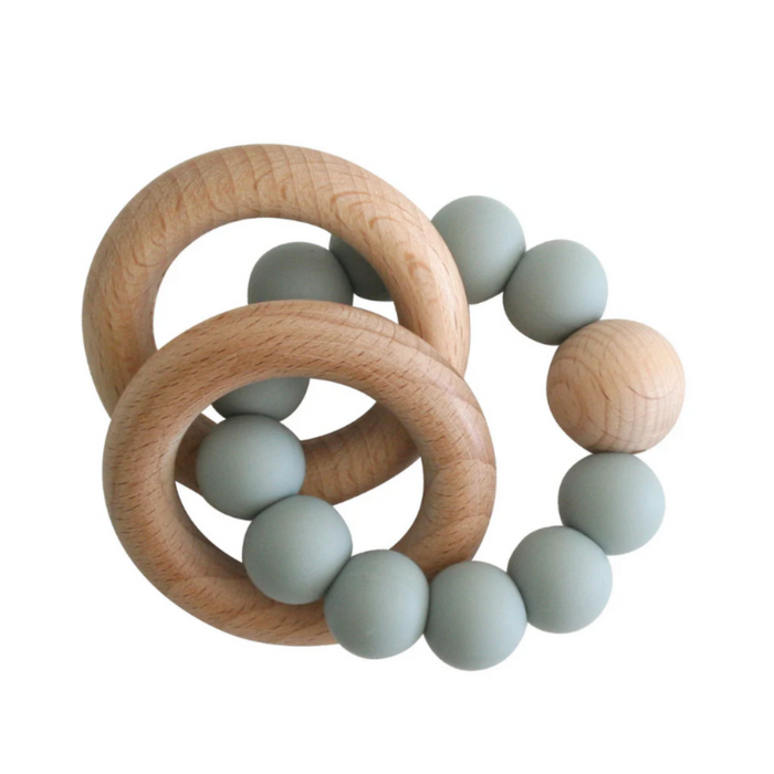 Alimrose | Beechwood Teether Ring Set - Sage