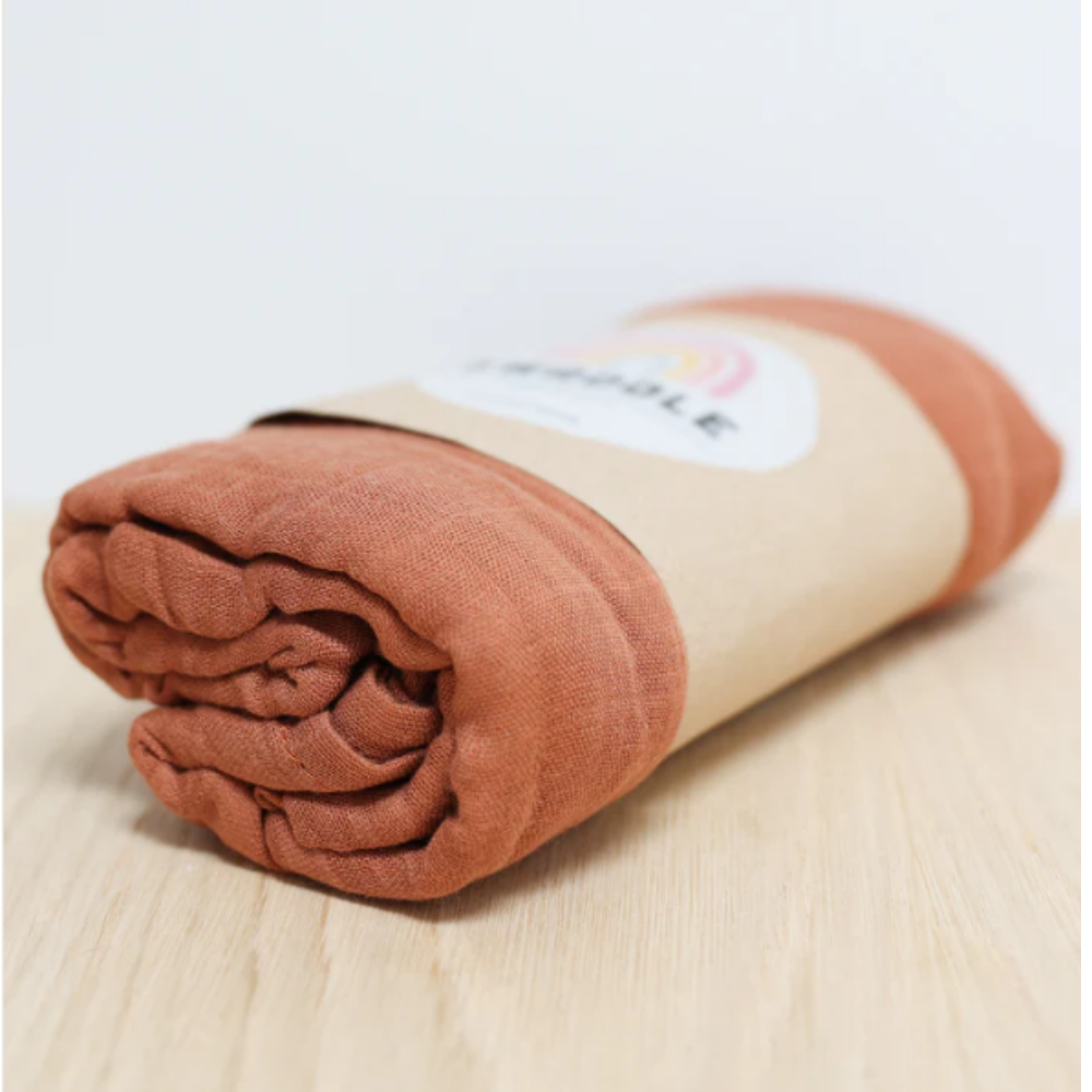 Annabel Trends Muslin Swaddle - Rust