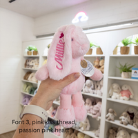 Personalised Small Frankie Bunny - Pink 25cm