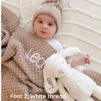 Snuggle Hunny - Personalised Knit Blanket | Hazelnut