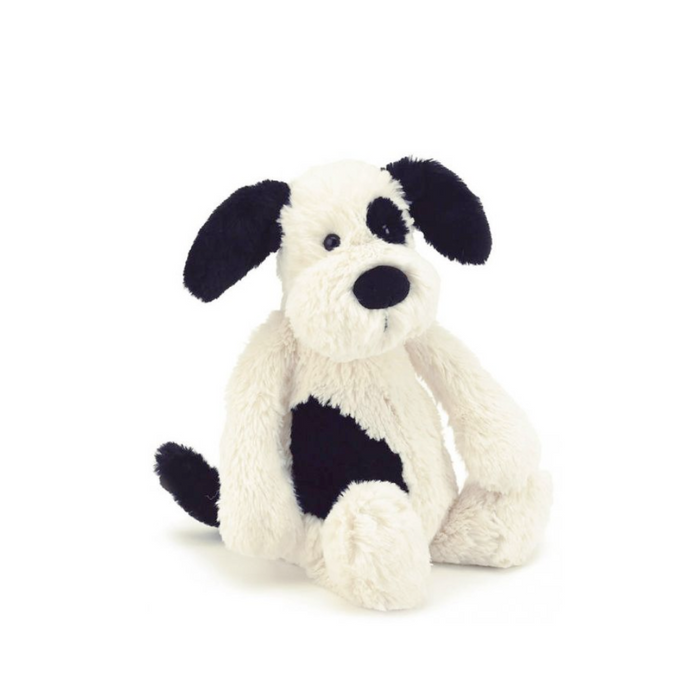 Jellycat Black & Cream Puppy SMALL