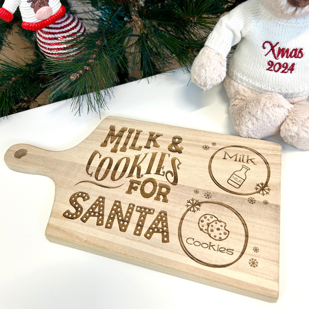 Santa Milk & Cookies Serving Board (AVAILABLE 1 NOV 24