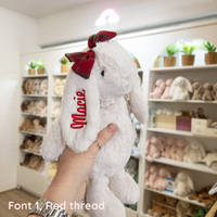 Jamie Kay Snuggle Bunnies - Penelope Red Bow 30cm