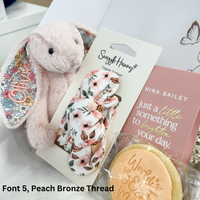 Personalised Small Blush Blossom Jellycat Bunny Gift Hamper