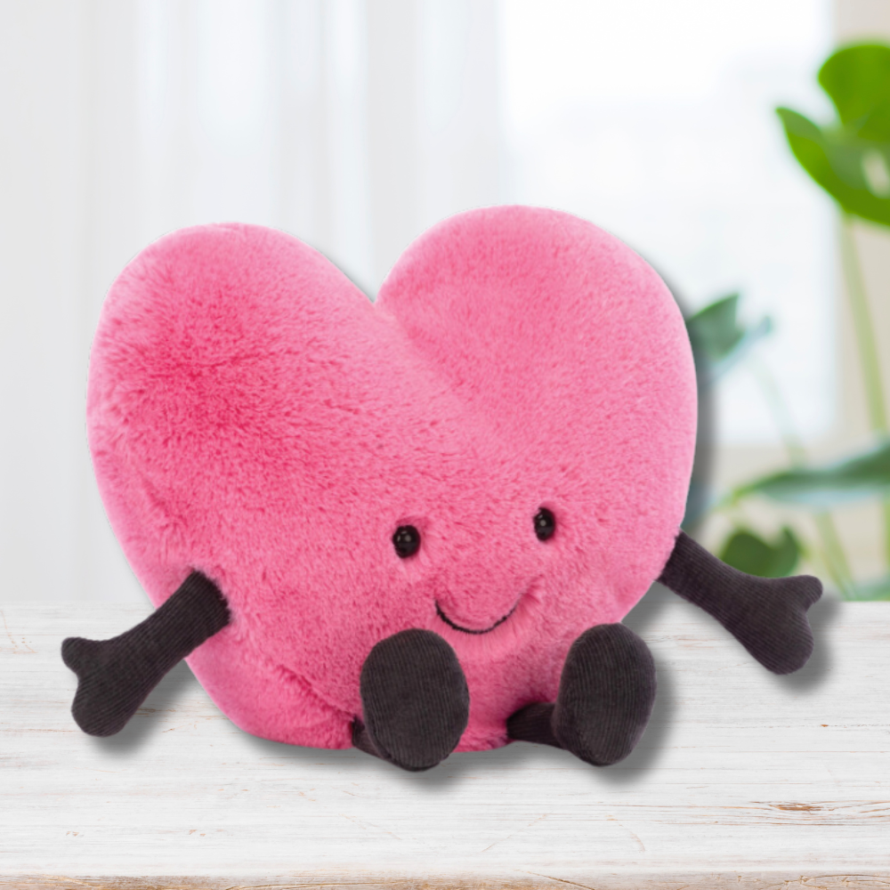 Jellycat Amusable Hot Pink Heart - Large