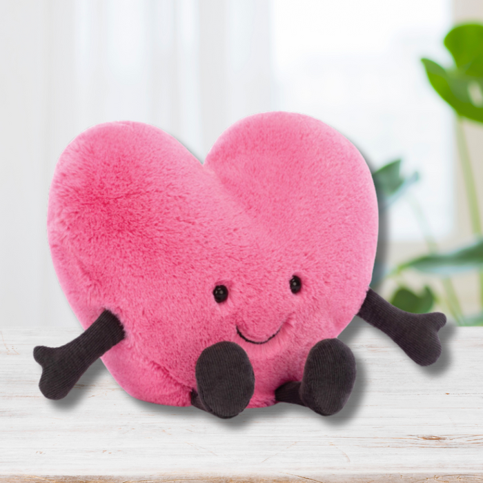 Jellycat Amusable Hot Pink Heart - Large