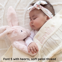 Personalised Cable Knit Baby Blanket - Cream