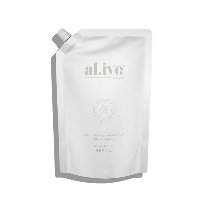 Al.ive | 900ml bench spray refill | Lemon Myrtle & Honeydew