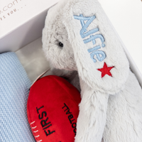 Personalised Bunny, Blanket & First Football Gift Hamper