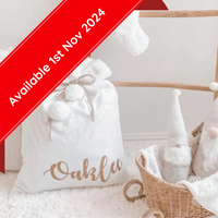 Personalised Christmas Santa Sack - White (AVAILABLE 1 NOV 24)