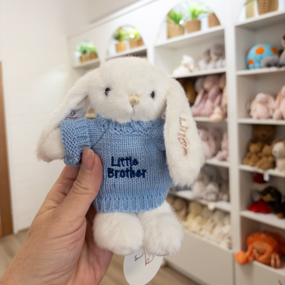 Little Brother Bunny & Jumper - Marshmallow 15cm