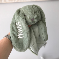 Personalised Beau Bunny Comforter - Sage