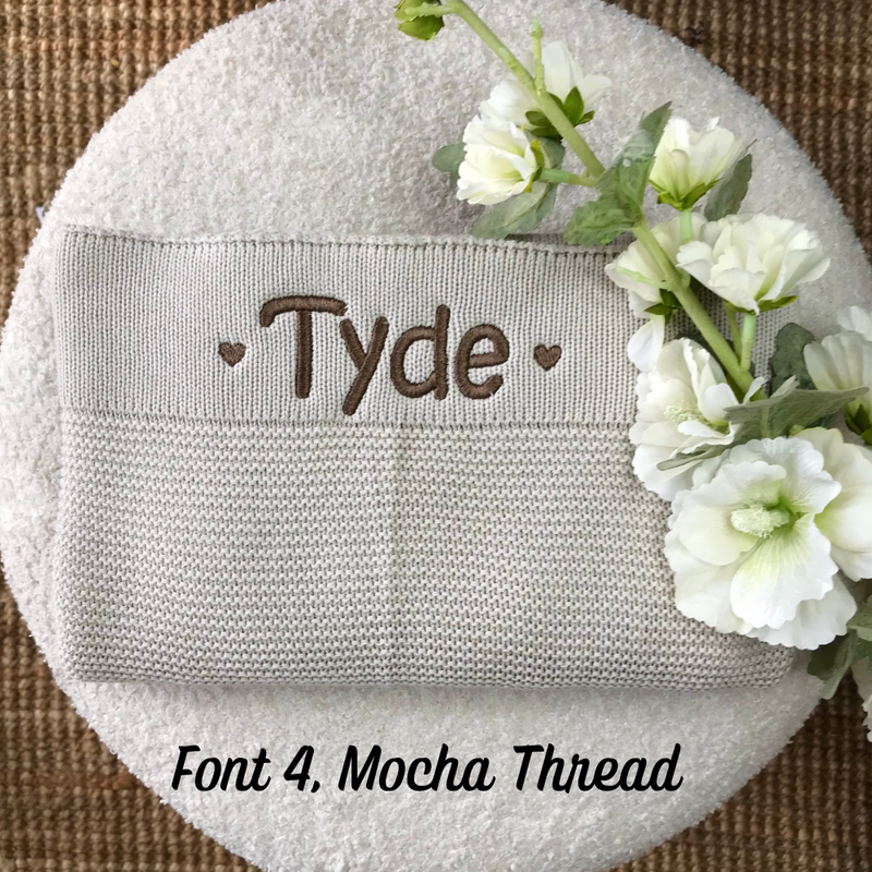 Personalised Baby Blanket - Stone Knit