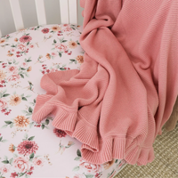 Snuggle Hunny Personalised Ruffle Knit Baby Blanket - Rosa