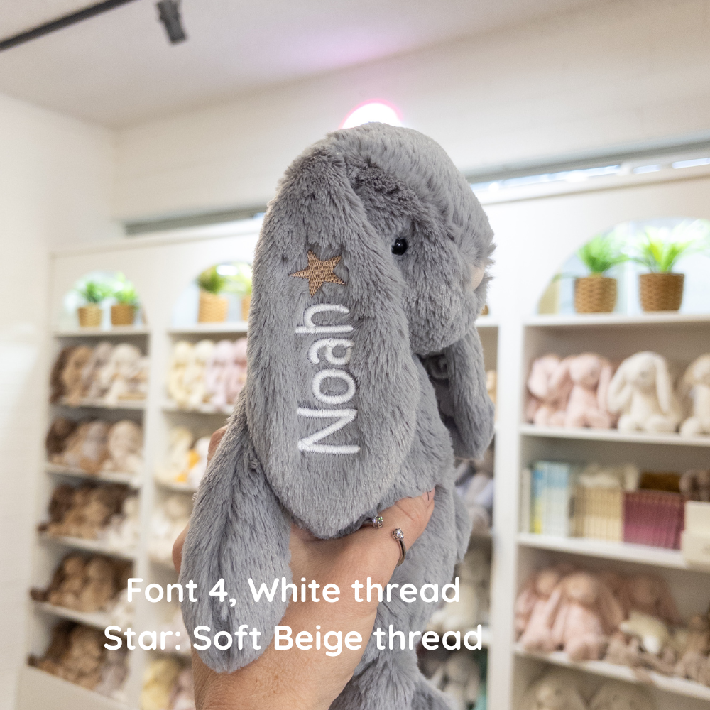 Personalised Snuggle Bunnies -  Silver 30cm