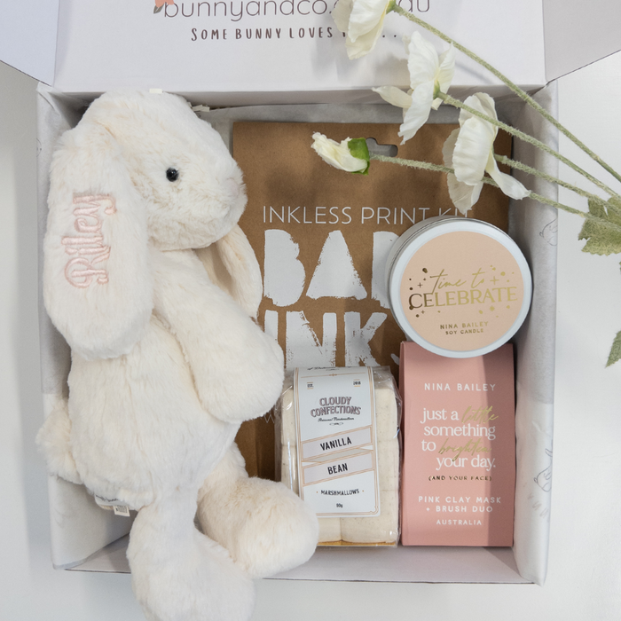 Mum & Bub Newborn Gift Set - Marshmallow Snuggle Bunny