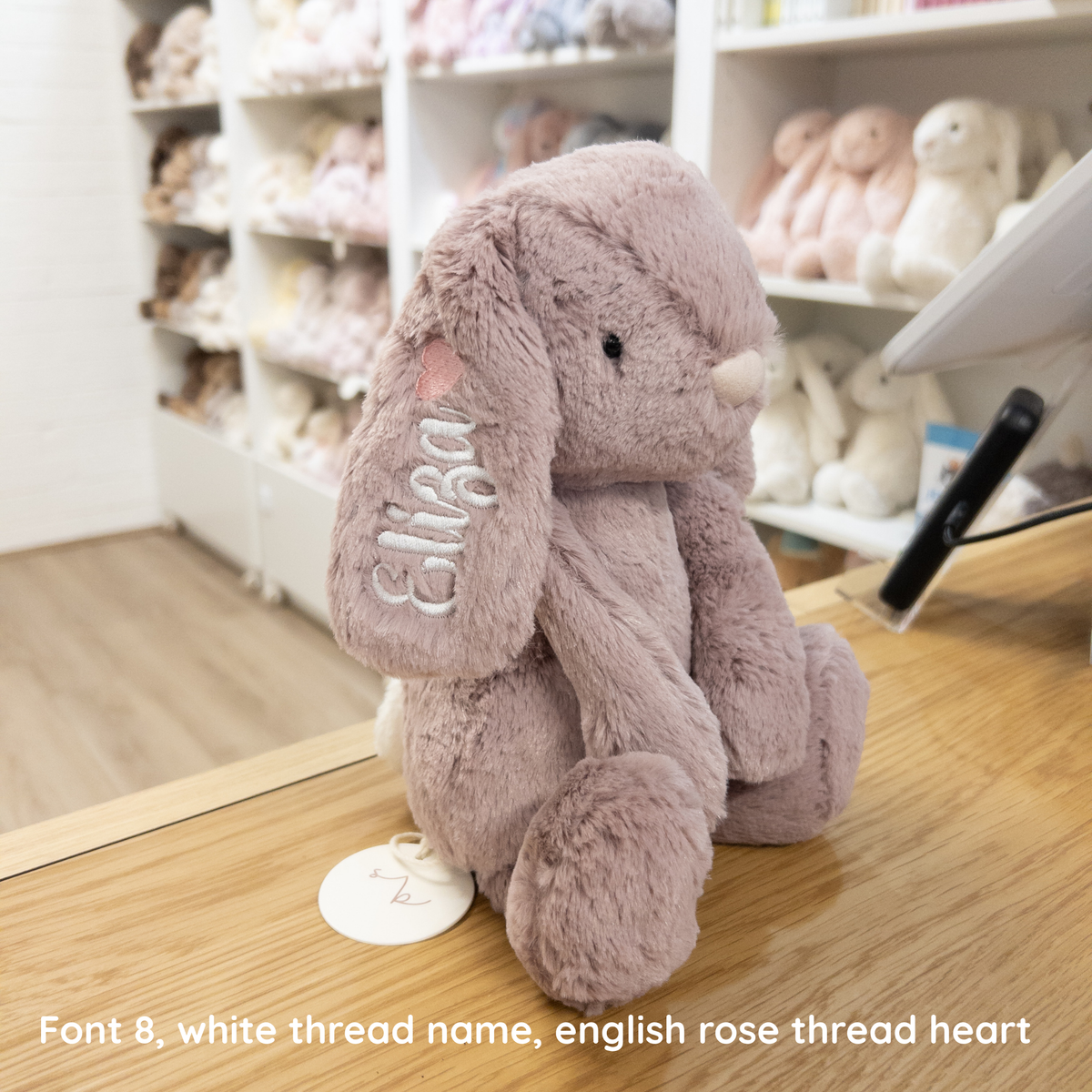 Personalised Jamie Kay Snuggle Bunnies - Penelope the Bunny 30cm Blossom