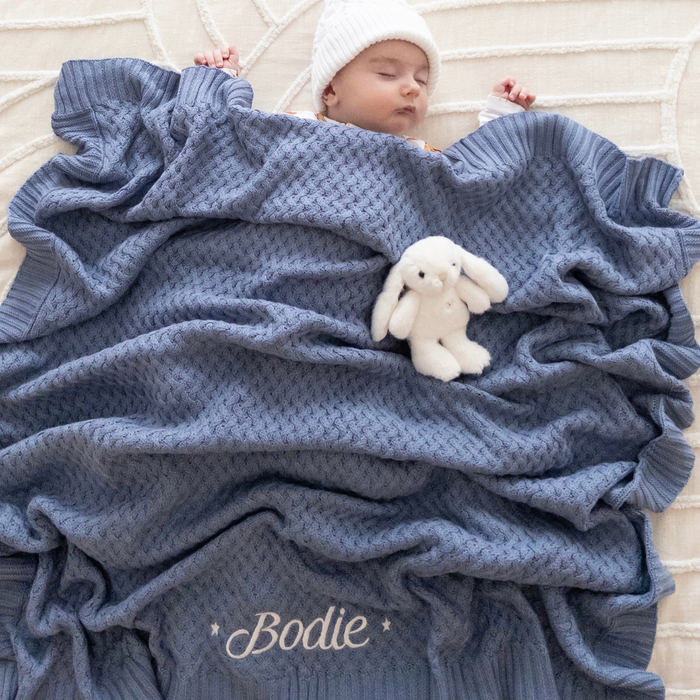 Snuggle Hunny - Personalised Knit Blanket | River Diamond