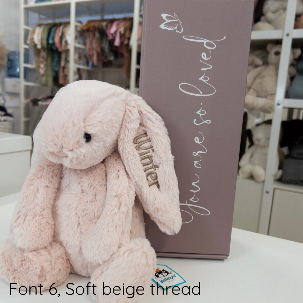 Personalised Medium Jellycat Bashful Bunny - Blush
