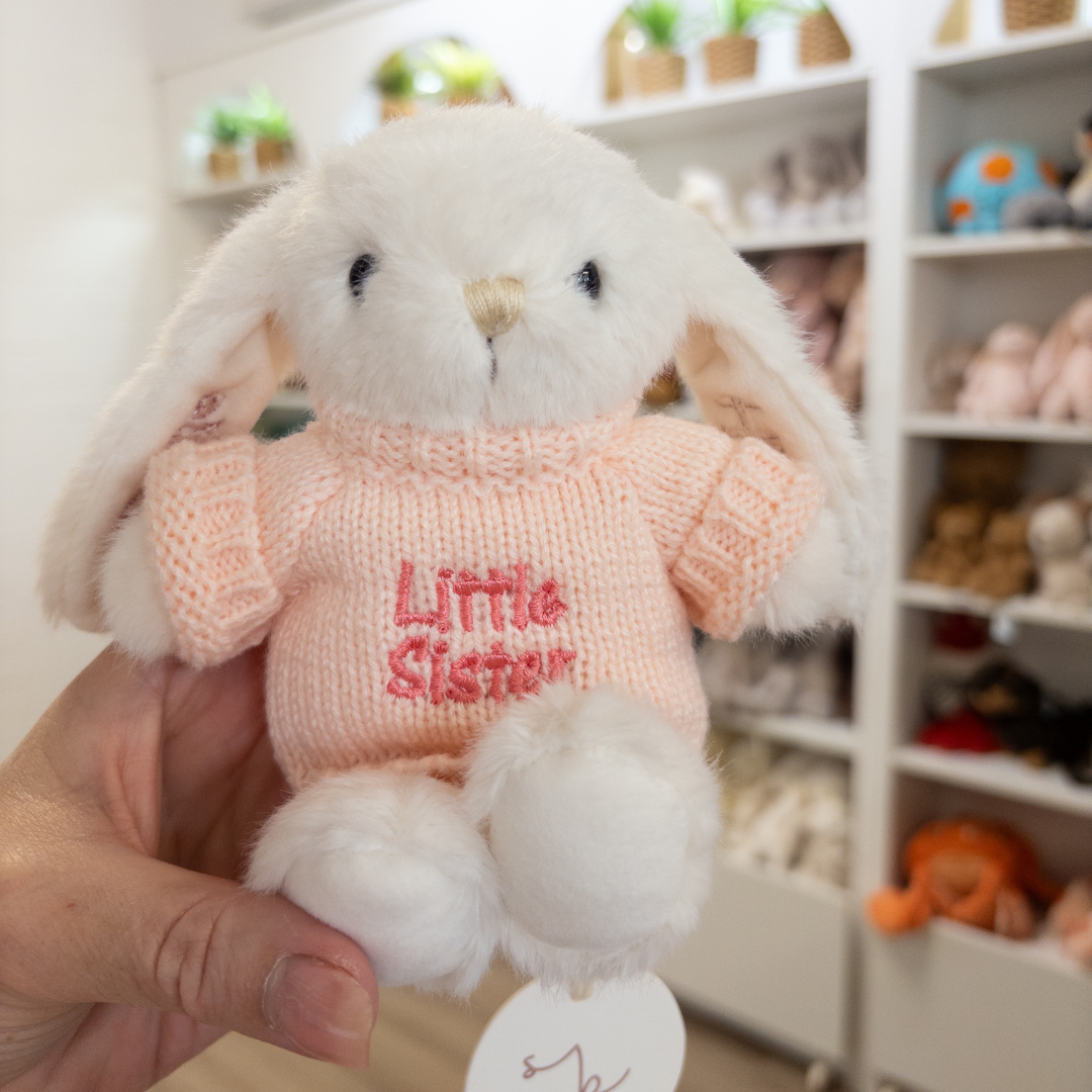 Little Sister Bunny & Jumper - Marshmallow 15cm