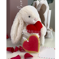 Valentines Day Gift - Personalised Medium Love Heart Jellycat Bunny