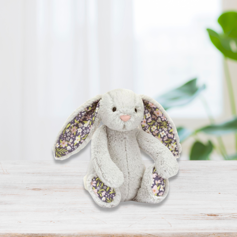 Personalised Jellycat Blossom Silver Bunny -Bloom (SMALL)