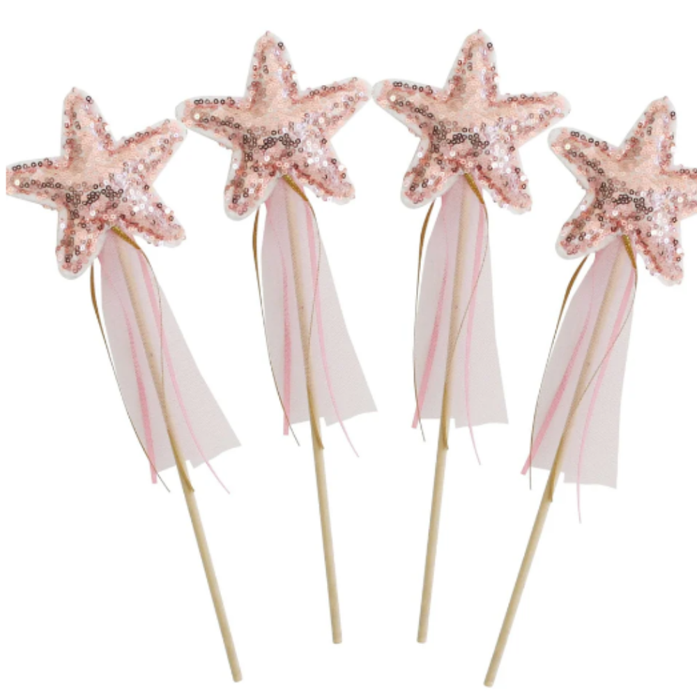 Alimrose Sequin Star Wand - Rose Gold