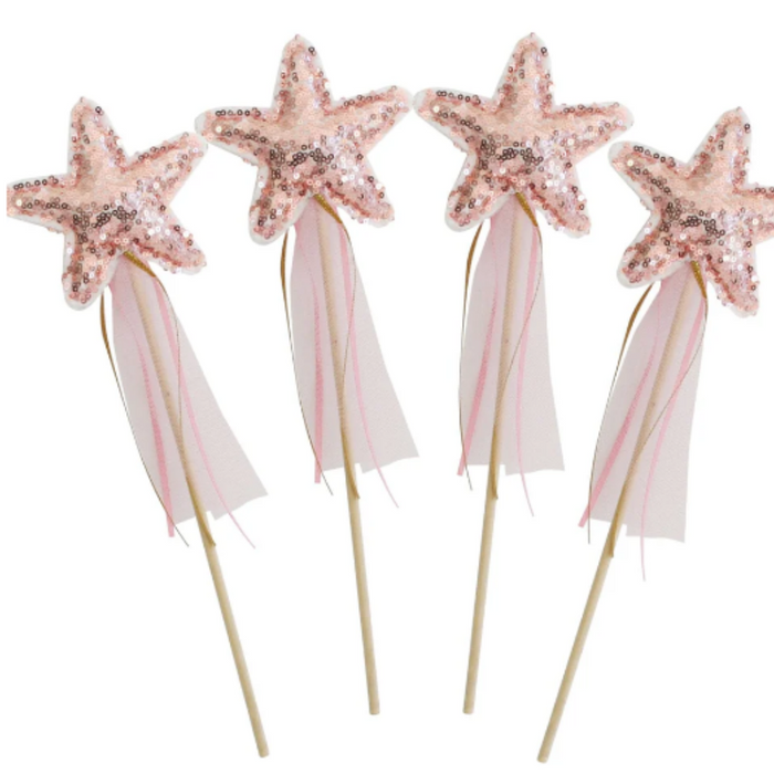 Alimrose Sequin Star Wand - Rose Gold