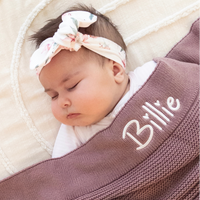 Personalised Bunny & Blanket Gift Hamper - Plum