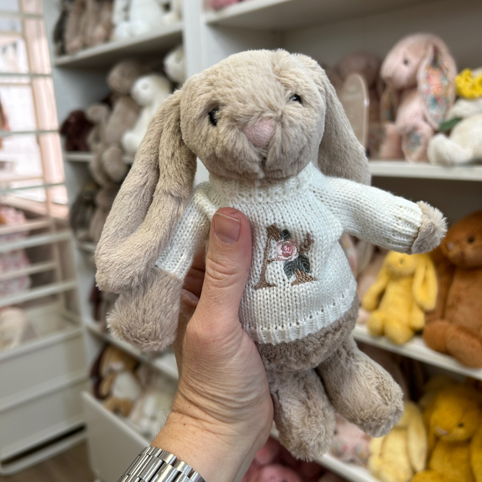 Personalised Bunny Jumper - Cream (SMALL)