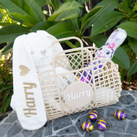 Personalised Easter Bunny & Jelly Tote Basket