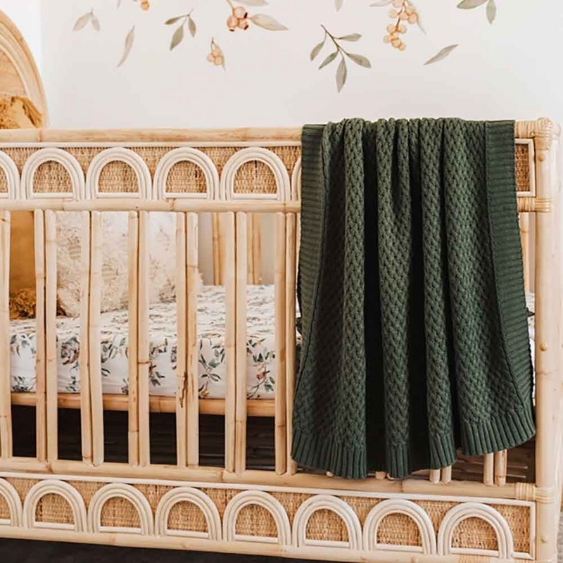 Snuggle Hunny Personalised Baby Blanket | Olive