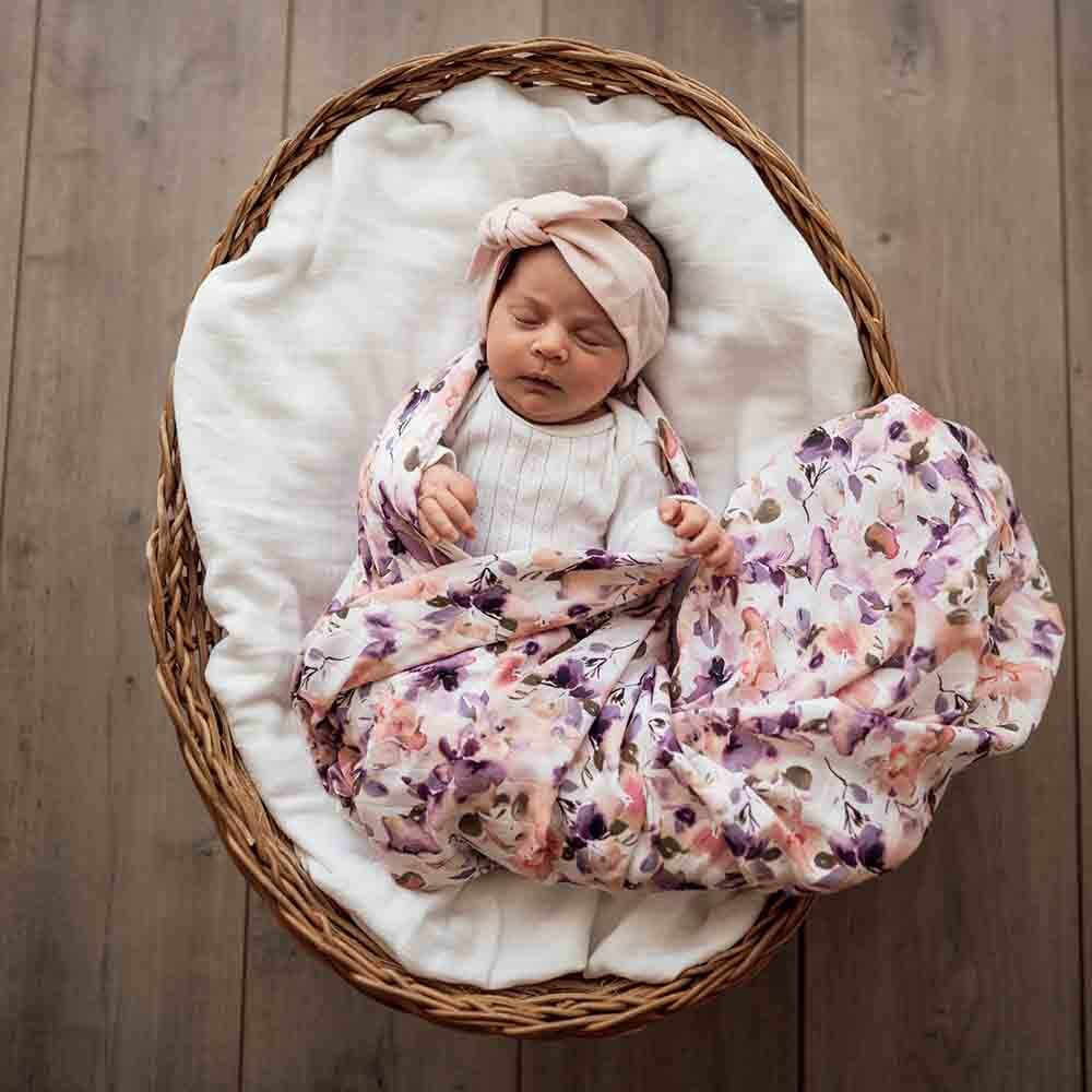 Snuggle Hunny Organic Muslin Wrap | Blushing Beauty