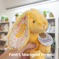 Personalised Tiny Blossom Bunnies 17cm - Yellow
