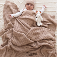 Snuggle Hunny - Personalised Knit Blanket | Hazelnut