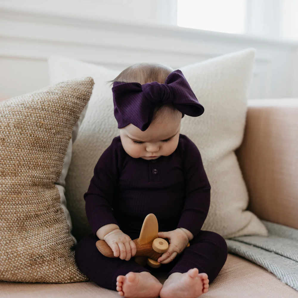 Jamie Kay Organic Cotton Modal Headband | Fig | Baby