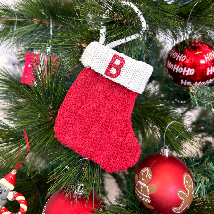 Personalised Christmas Tree Decoration - Candy Cane Stocking