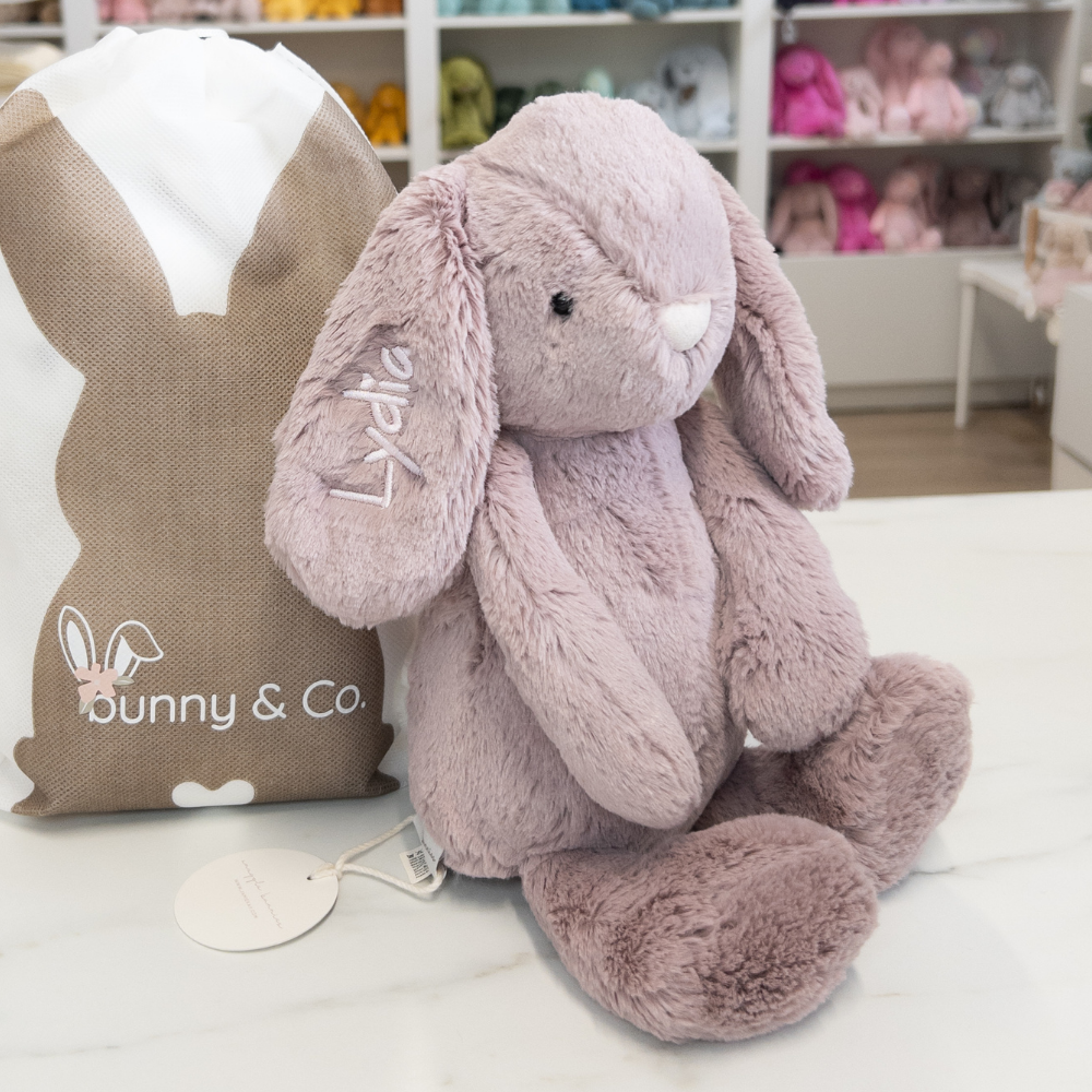 Personalised Jamie Kay Snuggle Bunnies - Penelope the Bunny 30cm Blossom