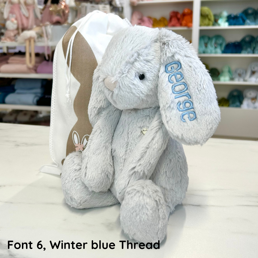 Personalised Jamie Kay Snuggle Bunnies - Penelope the Bunny 30cm Moonbeam