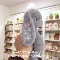 Personalised Snuggle Bunnies -  Silver Grey 30cm